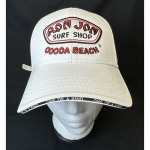 Ron Jon Cocoa Beach FL White Full Badge Ball Cap One Of A Kind New With Tags